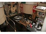 Master's engine room. The three cylinders of the triple expansion engine can be clearly seen.